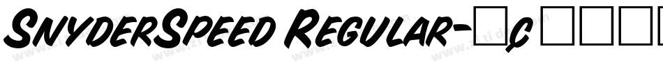 SnyderSpeed Regular字体转换